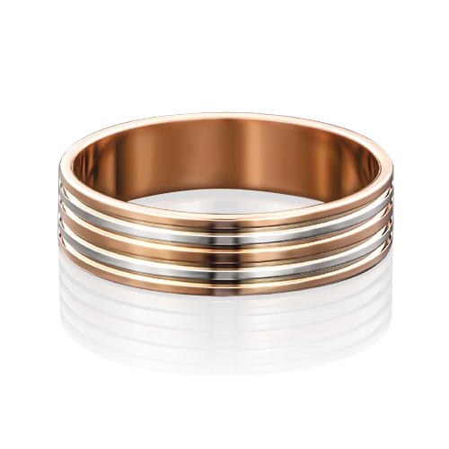 Кольцо из комбинированного золота р. 23 PLATINA jewelry
