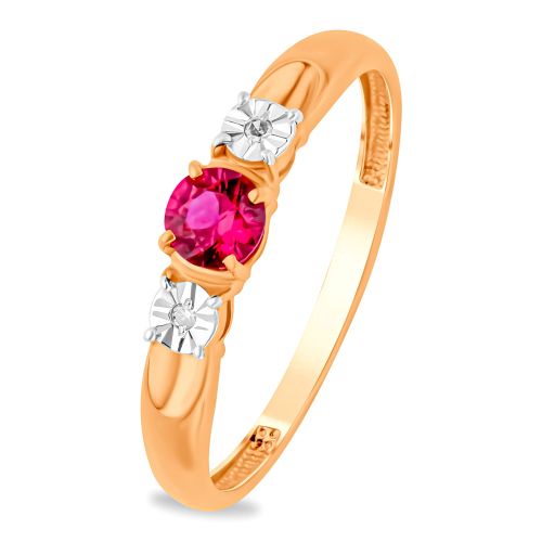 Кольцо из комбинированного золота с бриллиантом р. 17 585Gold