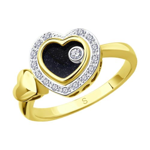 Кольцо из комбинированного золота с бриллиантом р. 17,5 SOKOLOV Diamonds
