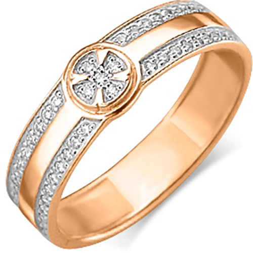Кольцо из красного золота р. 14,5 PLATINA jewelry