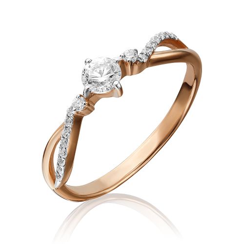 Кольцо из красного золота р. 15 PLATINA jewelry