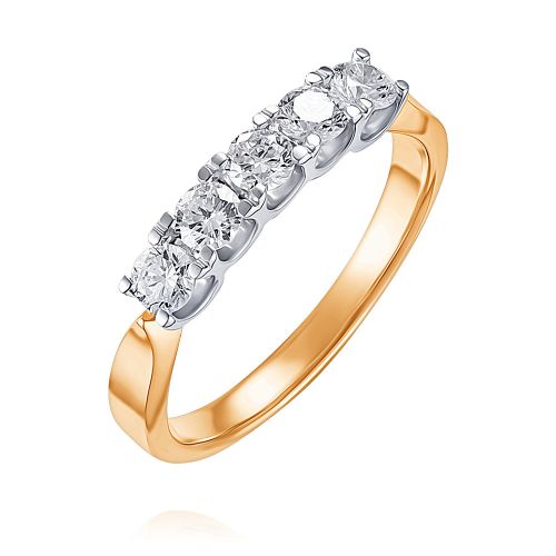 Кольцо из красного золота р. 15,5 ADAMAS