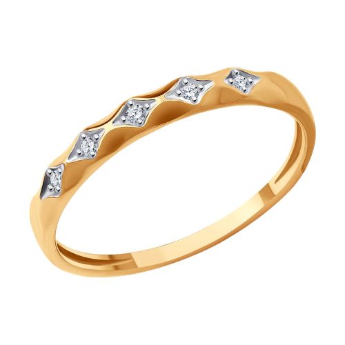 Кольцо из красного золота р. 16 Diamant