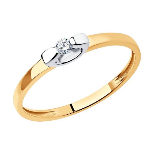 Кольцо из красного золота р. 16,5 Diamant