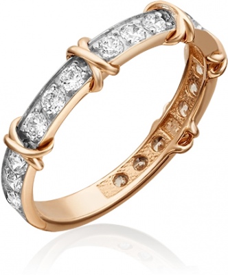 Кольцо из красного золота р. 16,5 PLATINA jewelry
