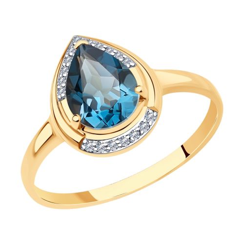 Кольцо из красного золота р. 16,5 SOKOLOV Diamonds