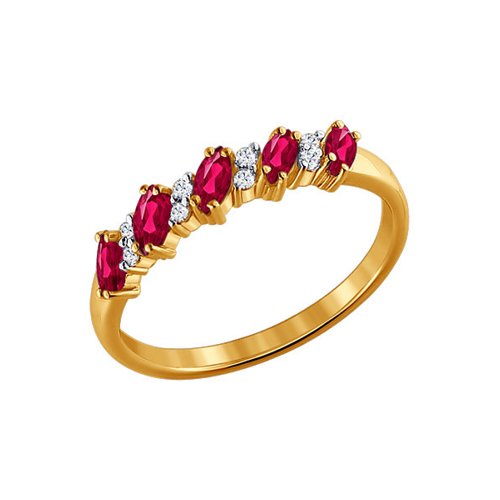 Кольцо из красного золота р. 17 SOKOLOV Diamonds