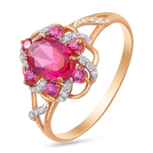 Кольцо из красного золота р. 17,5 585Gold