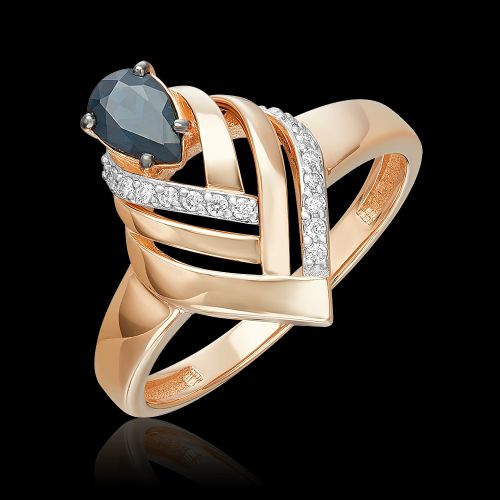 Кольцо из красного золота р. 17,5 PLATINA jewelry