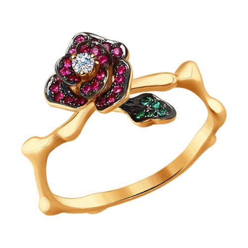 Кольцо из красного золота р. 18 SOKOLOV Diamonds