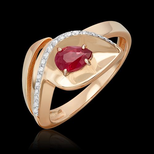Кольцо из красного золота р. 18,5 PLATINA jewelry
