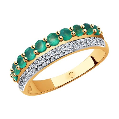 Кольцо из красного золота р. 20 SOKOLOV Diamonds