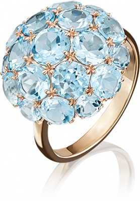Кольцо из красного золота р. 20,5 PLATINA jewelry