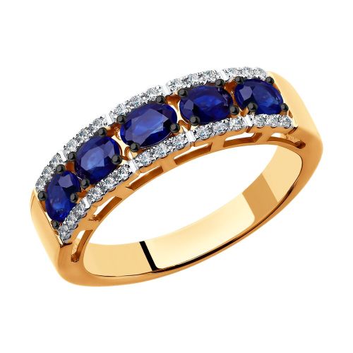 Кольцо из красного золота р. 20,5 SOKOLOV Diamonds
