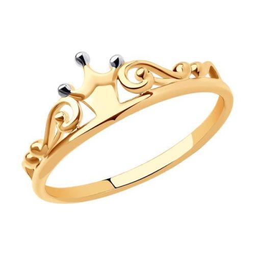 Кольцо из красного золота р.15.5 Diamant