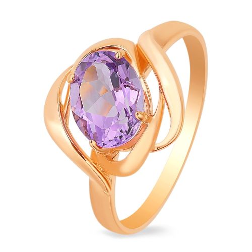 Кольцо из красного золота с аметистом р. 17 585Gold