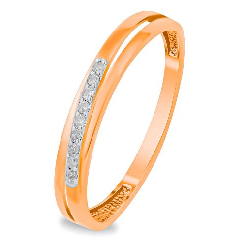 Кольцо из красного золота с бриллиантом р. 16,5 585Gold