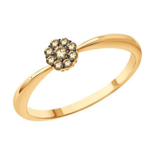 Кольцо из красного золота с бриллиантом р 16.5 Diamant