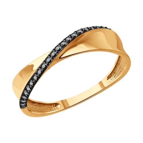 Кольцо из красного золота с бриллиантом р. 17.5 Diamant