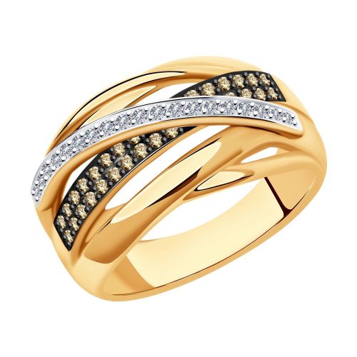 Кольцо из красного золота с бриллиантом р. 18 SOKOLOV Diamonds