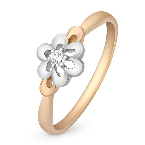 Кольцо из красного золота с бриллиантом р. 19,5 585Gold