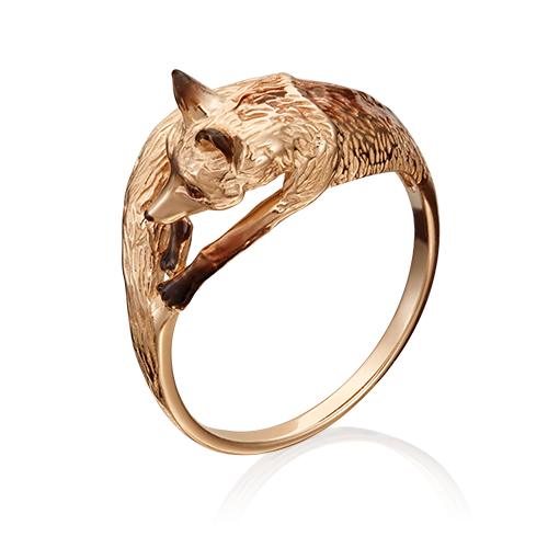 Кольцо из красного золота с эмалью р.18 PLATINA jewelry 01-5342-00-000-1110-25