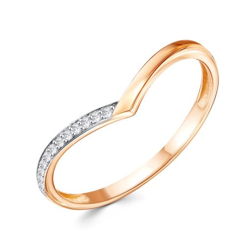 Кольцо из красного золота с фианитом р. 15 585Gold