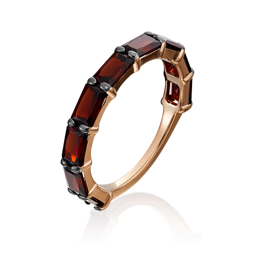 Кольцо из красного золота с гранатом р. 16 PLATINA jewelry