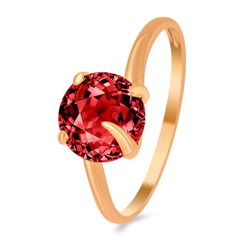 Кольцо из красного золота с гранатом р. 17,5 585Gold