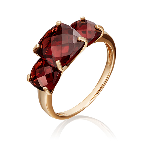 Кольцо из красного золота с гранатом р. 17,5 PLATINA jewelry