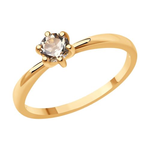 Кольцо из красного золота с морганитом р. 17 Diamant