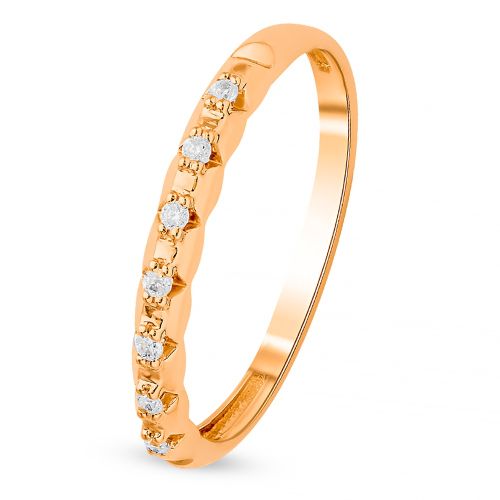 Кольцо из красного золота с муассанитом р. 17 585Gold