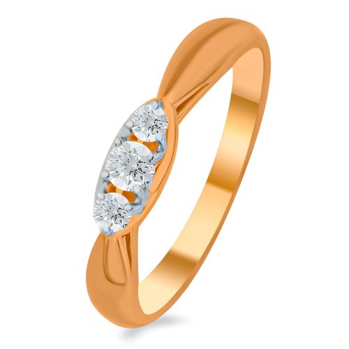 Кольцо из красного золота с муассанитом р. 17,5 585Gold
