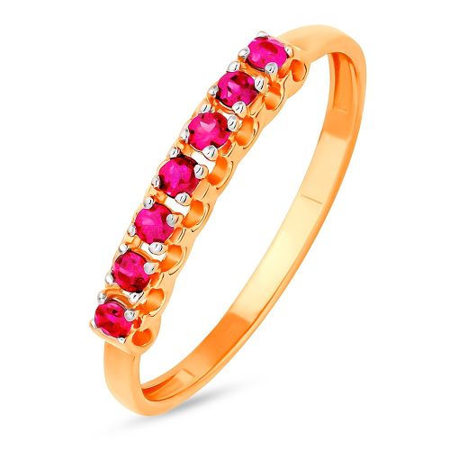 Кольцо из красного золота с рубином р. 17 585Gold