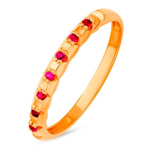 Кольцо из красного золота с рубином р. 17,5 585Gold