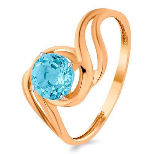 Кольцо из красного золота с топазом р. 19,5 585Gold