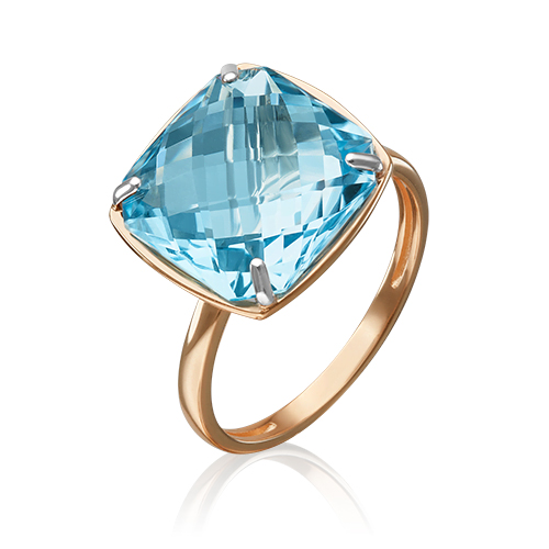 Кольцо из красного золота с топазом р. 20 PLATINA jewelry