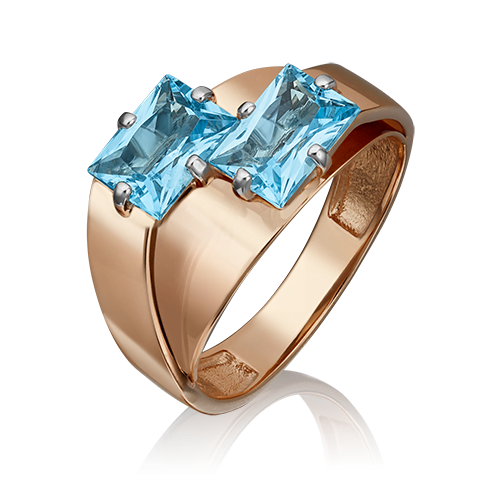 Кольцо из красного золота с топазом р.18.5 PLATINA jewelry 01-5251-00-201-1110-57