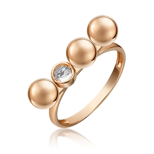 Кольцо из красного золота с топазом р.18.5 PLATINA jewelry 01-5510-00-201-111