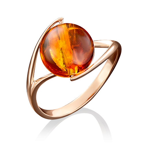 Кольцо из красного золота с янтарем р.17.5 PLATINA jewelry 01-4936-00-271-1110-46