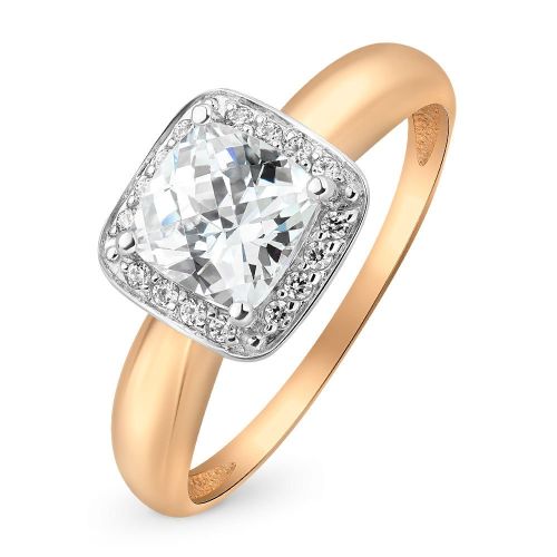 Кольцо из красного золота со Swarovski р. 17,5 585Gold
