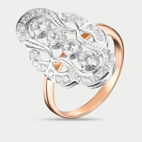 Кольцо из розового золота р. 19 GOLD CENTER