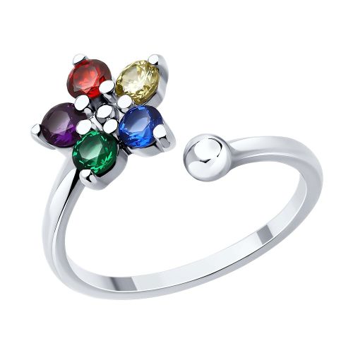 Кольцо из серебра р. 13 Diamant