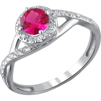 Кольцо из серебра р. 15,5 Эстет