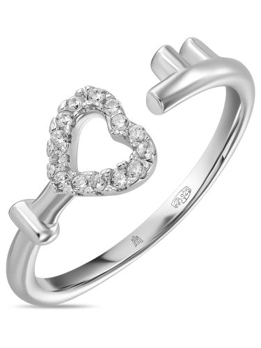 Кольцо из серебра р. 17 MIUZ Diamonds (Московский ювелирный завод
