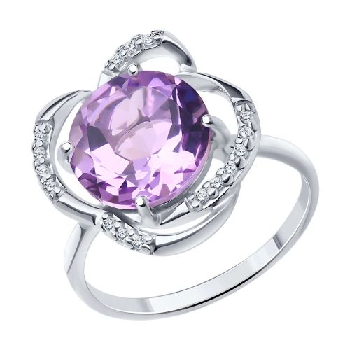 Кольцо из серебра р. 18,5 Diamant