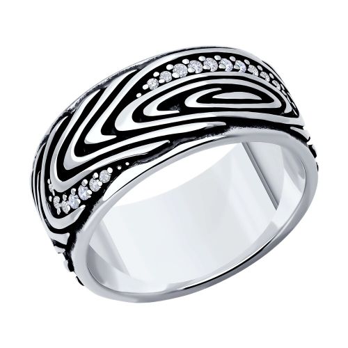 Кольцо из серебра р. 23 Diamant
