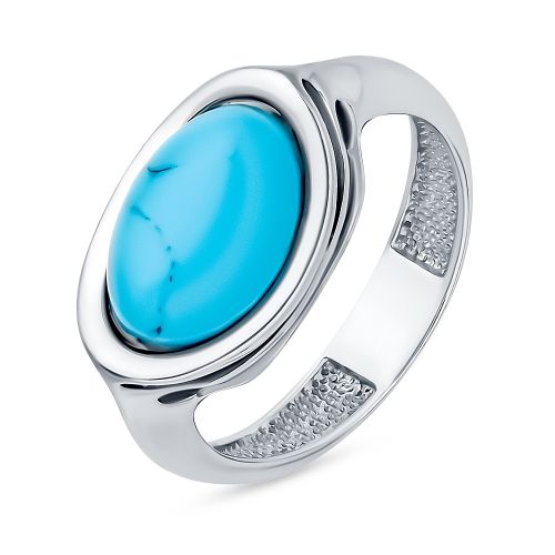 Кольцо из серебра с бирюзой р. 16,5 585Gold