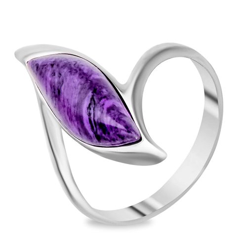 Кольцо из серебра с чароитом р. 16,5 585Gold
