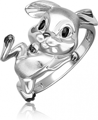 Кольцо из серебра с эмалью р. 15 PLATINA jewelry